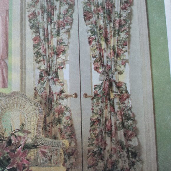 Priscilla Curtains Sewing Pattern Door Window Panel Victorian Ruffle Pouf Swag - Picture 4 of 10